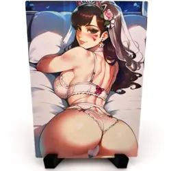 Overwatch D.Va Sexy Hot Anime Waifu Girl Doujin Lewd Goddess Story Holo Art Card - Image 3