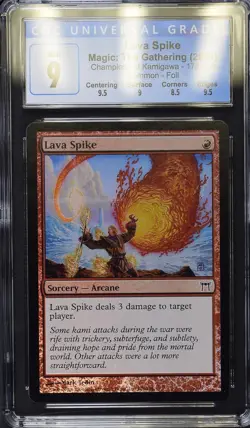 LAVA SPIKE Champions of Kamigawa Foil CGC 9 Mint MTG [Nostalgium] - Image 1
