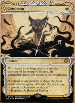 LIMITED EDITION Foundations Special Guest MtG Condemn Unplayed NM - Image 1