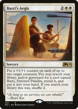 BASRI'S AEGIS x4 mtg NM-M M21 Magic Core Set 2021 4 Rare - Image 1