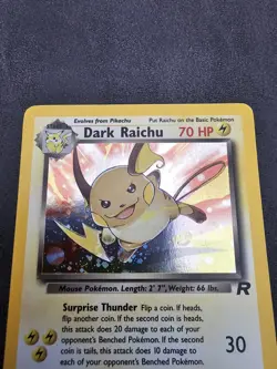 ⚡ Pokemon TCG Dark Raichu 83/82 - Holo Card - Team Rocket - Near Mint (NM) ⚡ - Image 3