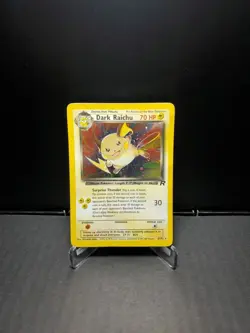 Pokemon TCG Dark Raichu 83/82 Team Rocket Vintage Holo 1999-2000 PSA 1 Contender - Image 1