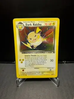 Pokemon TCG Dark Raichu 83/82 Team Rocket Vintage Holo 1999-2000 PSA 1 Contender - Image 2