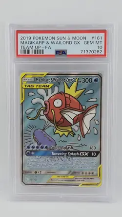 PSA 10 Magikarp & Wailord GX 161/181 Pokemon Team Up Alternate Art English GEM - Image 1
