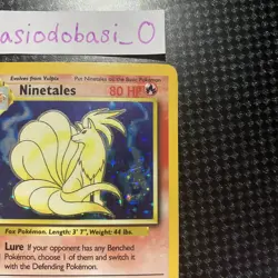 Pokemon TCG Ninetales 12/102 Base Set Holo Rare Unlimited LP Condition - Image 3