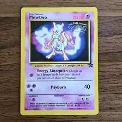 Pokemon TCG Mewtwo Promo Regular 03/53 Wotc Promo Kids WB The First Movie 1999 - Image 1