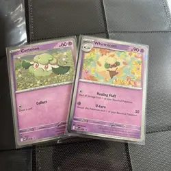Pokemon TCG Cottonee & Whimsicot Promos MEP018 & MEP019 Mega Evolution Promos NM - Image 1