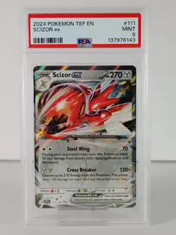 Scizor ex - Holo - Temporal Forces - POKEMON - 111/162 - 2024 - PSA 9 - Image 1