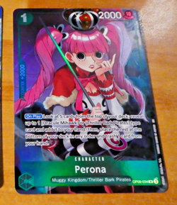 ONE PIECE ENGLISH CARD HOLO GAME PROMO CARTE CARTE PERONA OP09-034 ALT EN MINT - Image 1