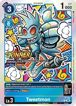 P-190 Tweetmon Winner Foil - Digimon Card Game - Image 1