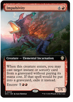 Impulsivity - Extended Art Commander: Lorwyn Eclipsed MTG - Image 1