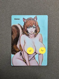 Mtg Altered Art Hand Painted Anime - Image 1