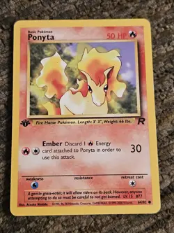 Pokemon Team Rocket 1st Edition Regular Finish Ponyta 64/82 - Image 1