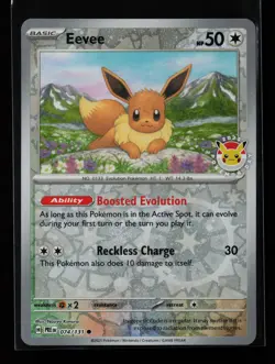 Eevee 074/131 Pokemon Day Stamped Reverse Holo Pokemon Card - Image 1