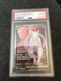 Pokemon Mewtwo EX 2025 Team Rockets 213/182 SR Destined Rivals Gem Mint PSA 10 - Image 1