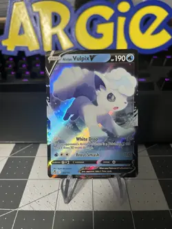 Alolan Vulpix V 033/195 Ultra Rare - Silver Tempest Pokemon Card - NM - Image 1