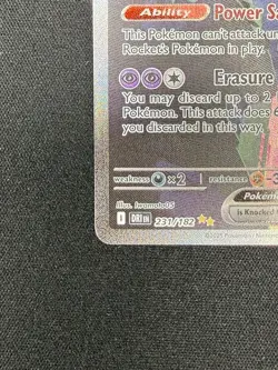 Pokemon Team Rockets Mewtwo EX Full Art 231/182 English, NM Condition - Image 5