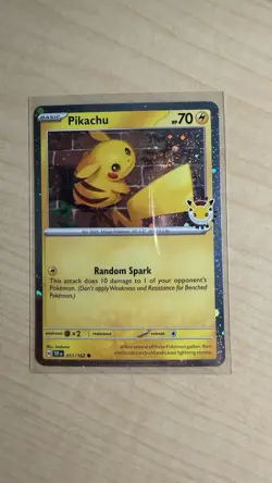 Pikachu 051 /162 Stamped 2026 Pokemon Day 30th Anniversary Promo Cosmos w/ SWIRL - Image 4