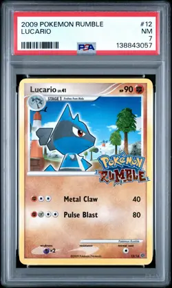 2009 POKEMON RUMBLE #12 LUCARIO PSA 7 - Image 1