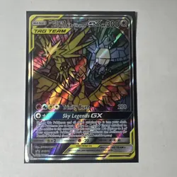 Pokemon Moltres & Zapdos & Articuno GX TAG TEAM Full Art Promo SM210 Holo - Image 1