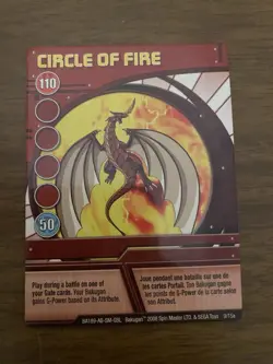 Bakugan Battle Brawlers "CIRCLE OF FIRE" Ability Card 9/15a - Image 1