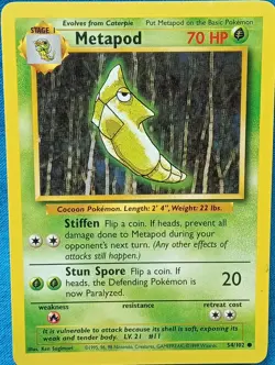 PokeMon Cards - Metapod - Base Set - 54/102 *Near Mint* - Image 1
