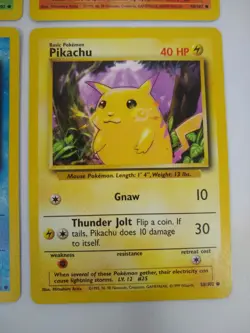 Pokemon Base Set Starters - Bulbasaur Charmander Squirtle Pikachu - Exact Cards! - Image 5