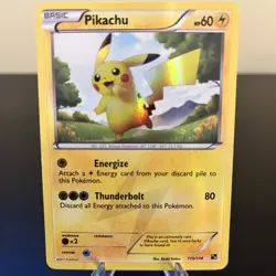 Pokemon Pikachu - 115/114 - Black and White Secret Rare Card - MP - Image 2