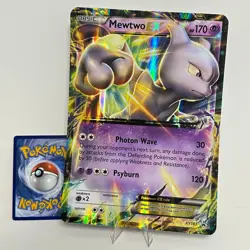 Mewtwo EX Jumbo Card - XY183 Black Star Promo - Holo Pokemon TCG 2016 - Image 2