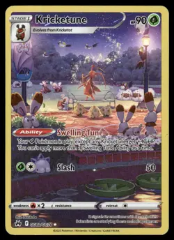 Pokemon Cards Kricketune GG02/GG70 Crown Zenith Galarian Gallery Holo NM *2 - Image 1