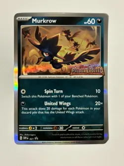Pokemon TCG Murkrow SVP 021 Prerelease Paldea Evolved Black Star Promo NM/M - Image 1