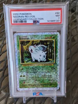 Pokemon Legendary Collection Nidoran Reverse Holo #82/110 PSA 7 NM - Image 1