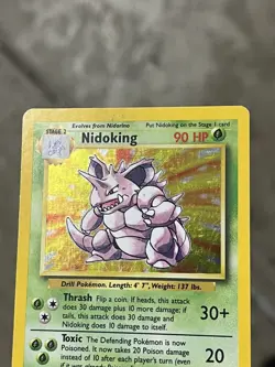 Pokemon TCG Nidoking 11/102 Base Set Unlimited Holo WOTC Vintage 1999 MP - Image 3
