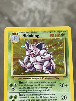Pokemon TCG Nidoking 11/102 Base Set Unlimited Holo WOTC Vintage 1999 MP - Image 5