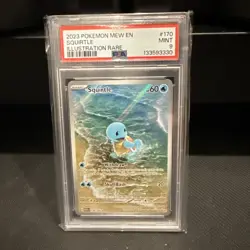 2023 Pokemon Scarlet & Violet - 151 Squirtle PSA 9 #170/165 Illustration Rare - Image 1