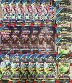 Pokemon Scarlet & Violet Twilight Masquerade Sleeved Booster 4-Pack Art Bundle - Image 1