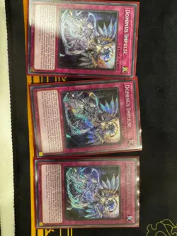 Yu-Gi-Oh Dominus Impulse MP25-EN116 Prismatic Secret Rare NM Playset x3 - Image 1