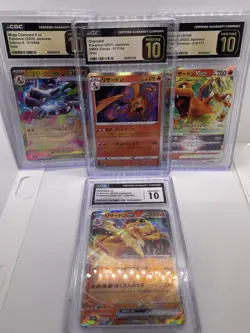 Pokemon Charizard Card Lot Of 4 Cgc Graded Slabs - Image 1