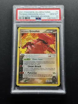 Team Magma’s Groudon 9/95 Celebrations - Classic Collection Pokemon Card- PSA 10 - Image 1