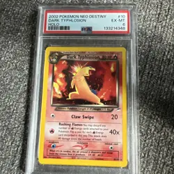 2002 Pokemon Neo Destiny Dark Typhlosion Holo Card #10/105 PSA 6 - Image 1