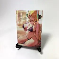 PokeGirl Cynthia Sexy Bikini Anime Waifu Girl Doujin Lewd Goddess Story Art Card - Image 2