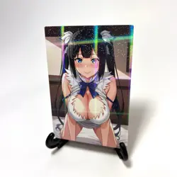 DanMachi Hestia Sexy Anime Waifu Girl Doujin Lewd Goddess Story Holo Art Card - Image 2