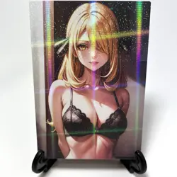 PokeGirl Cynthia Sexy Bikini Anime Waifu Girl Doujin Lewd Goddess Story Art Card - Image 1