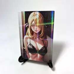 PokeGirl Cynthia Sexy Bikini Anime Waifu Girl Doujin Lewd Goddess Story Art Card - Image 2
