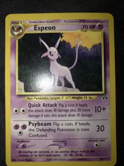 Espeon Pokemon Card Neo Discovery 20/75 RARE NM! 🔮 - Image 1