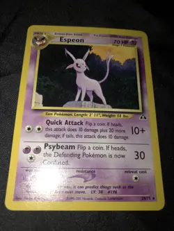 Espeon Pokemon Card Neo Discovery 20/75 RARE NM! 🔮 - Image 2