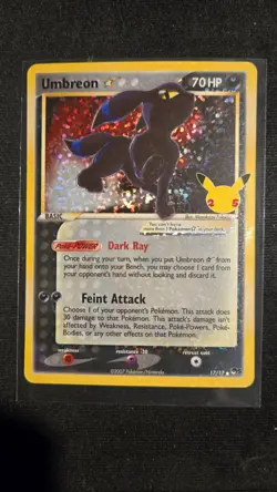 Umbreon Gold Star 17/17 Pokemon Celebrations Holo Card - Image 1