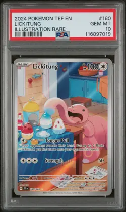 Pokemon TCG Lickitung 180/162 Temporal Forces Illustration Rare Card - PSA 10 - Image 1