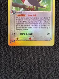 Swellow 46/109 Reverse Holo EX Ruby & Sapphire Pokemon Card NM - Image 2
