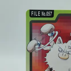 Pokemon Cards Bandai Carddass Primeape File No.057 1997 EX Japanese i747 - Image 2